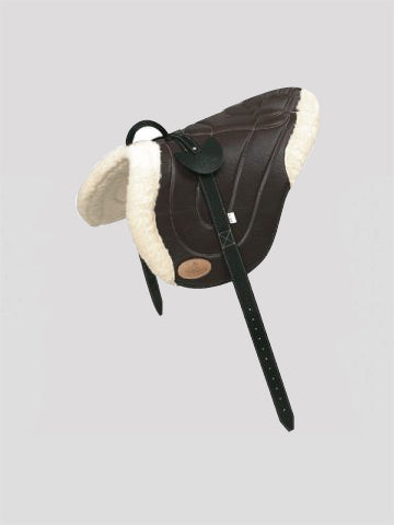 BAREBACK – ENGLISH LEATHER CONTOURED w/SHEEPSKIN TRIM